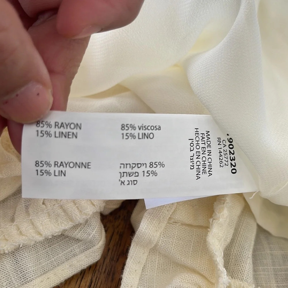 Black Tape Tiered Ruffled Sleeveless Dress petite large cream beige - Picture 14 of 16